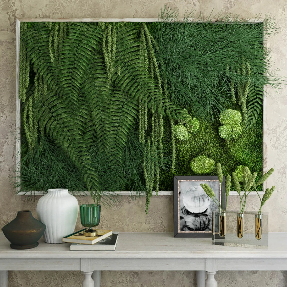 decoration - Decorative set with grass and leafs 04 3D Model