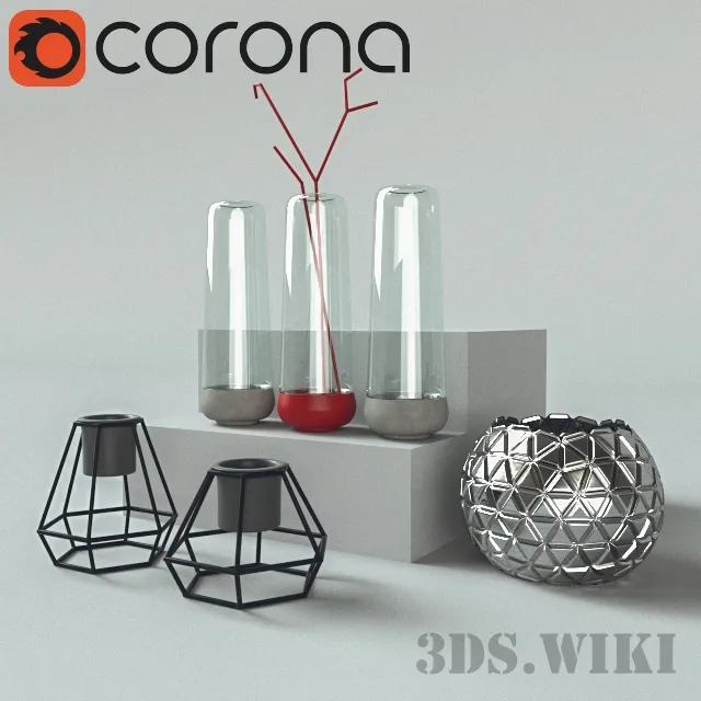 decoration - Decorative set with non-standard elements 3D Model