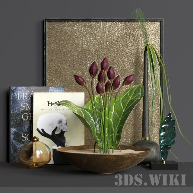 decoration - Decorative set with tulips 3D Model
