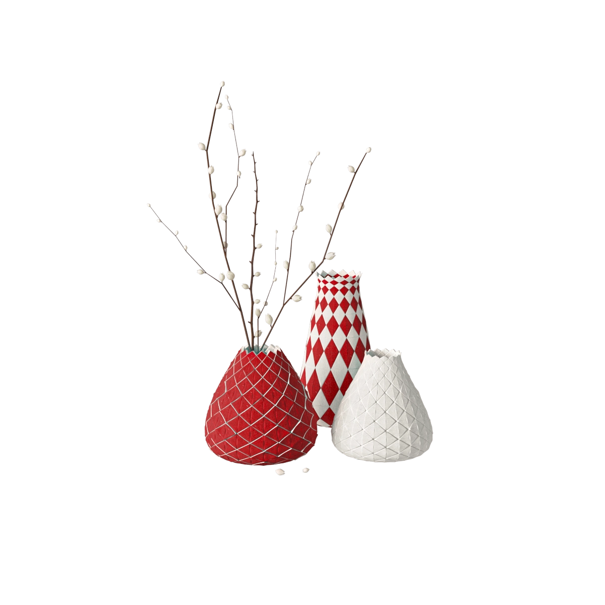 decoration - Decorative vases set 3D Model