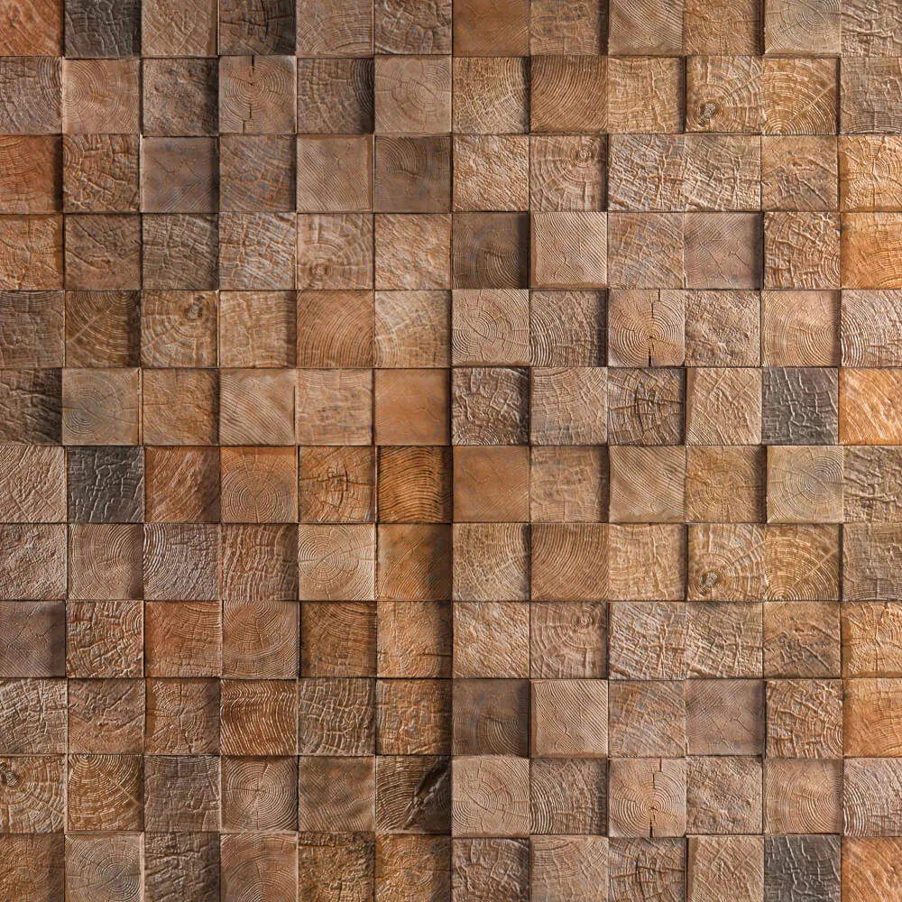 decoration - Decorative wall with wood texture 3D Model