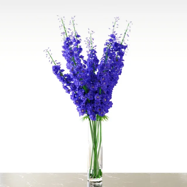 decoration - Delphinium  Blue 3D Model