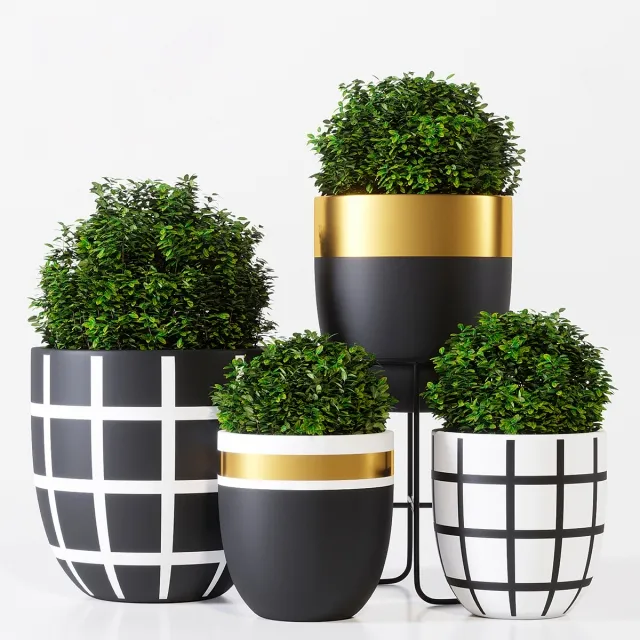 decoration - Design twins pot one 3D Model