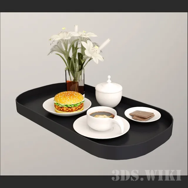decoration - Dessert tray 3D Model