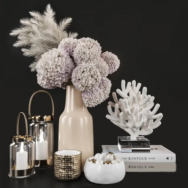 decoration - Dry Flower and Coral Decoration Set 07 3D Model