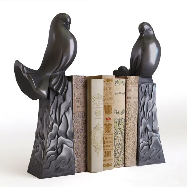 decoration - Eichholtz - Bookend dove set of 2 3D Model
