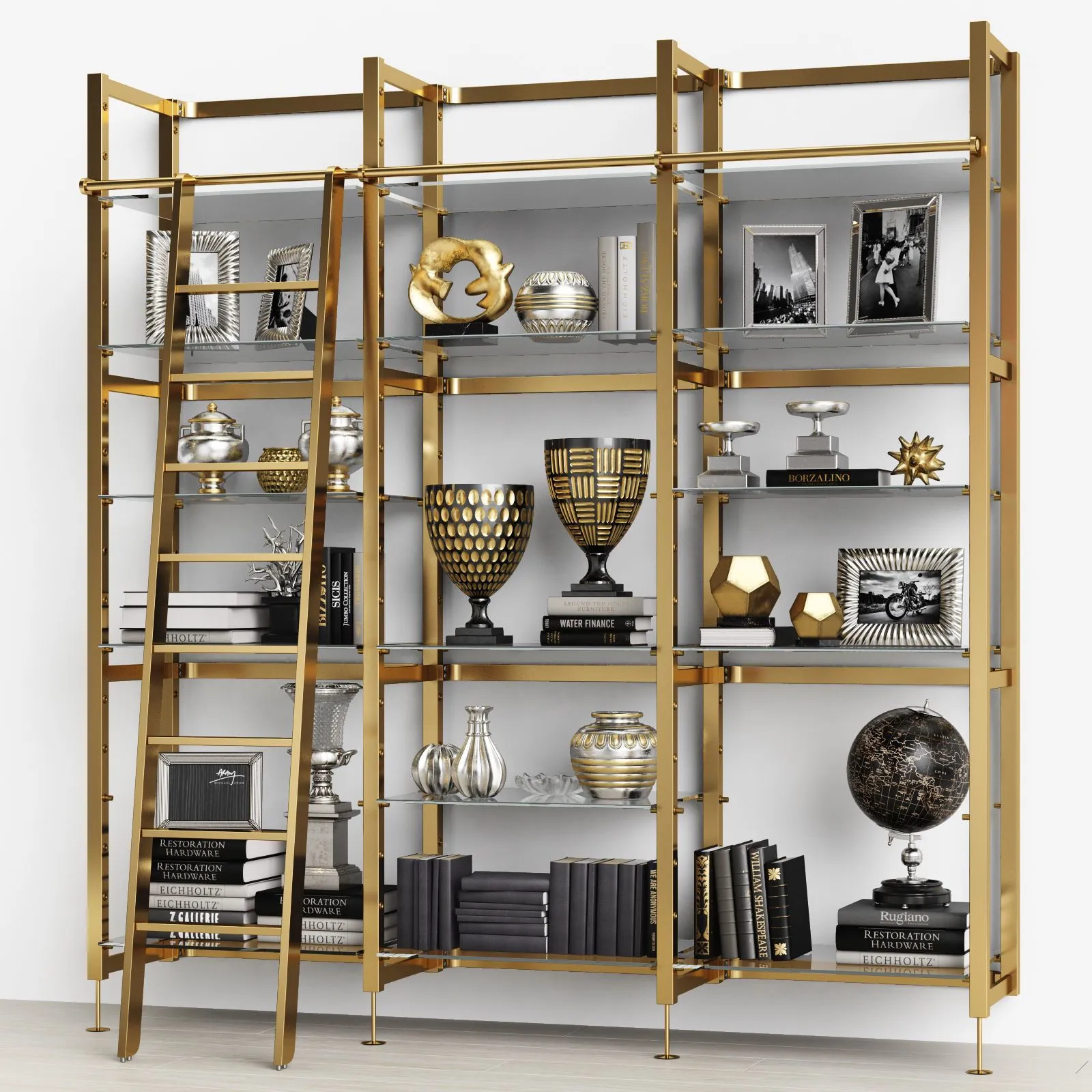 decoration - Eichholtz cabinet with stairs 3D Model