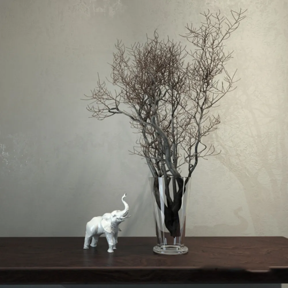 decoration - Elephant and tree in a glass 3D Model