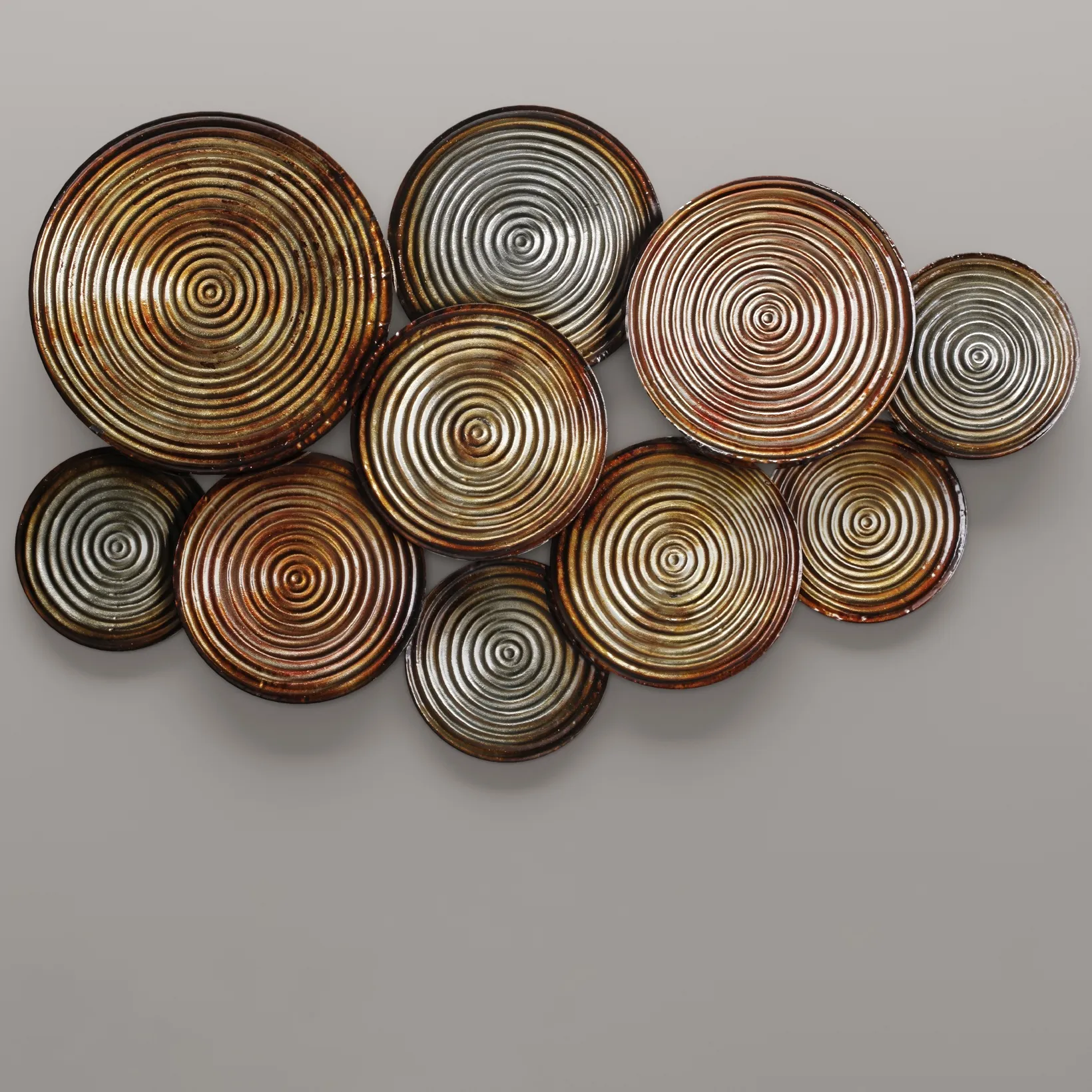 decoration - Embossed Circles Metal Wall Décor by Elements 3D Model