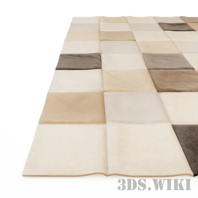 decoration - Embossed multicolor design carpet 3D Model