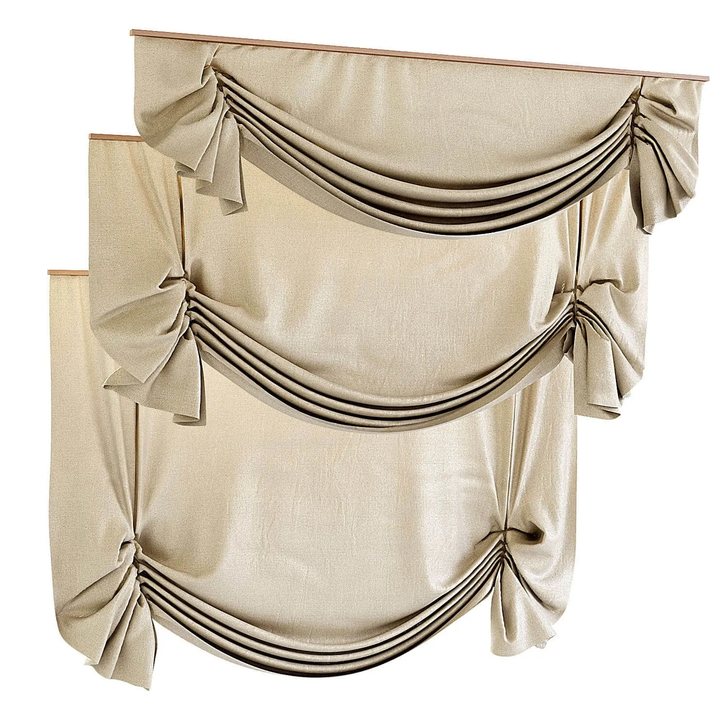 decoration - English blind in three positions 1 3D Model