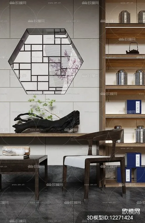 DECORATION - ENTRANCE - VRAY / CORONA - 3D MODEL - 1086