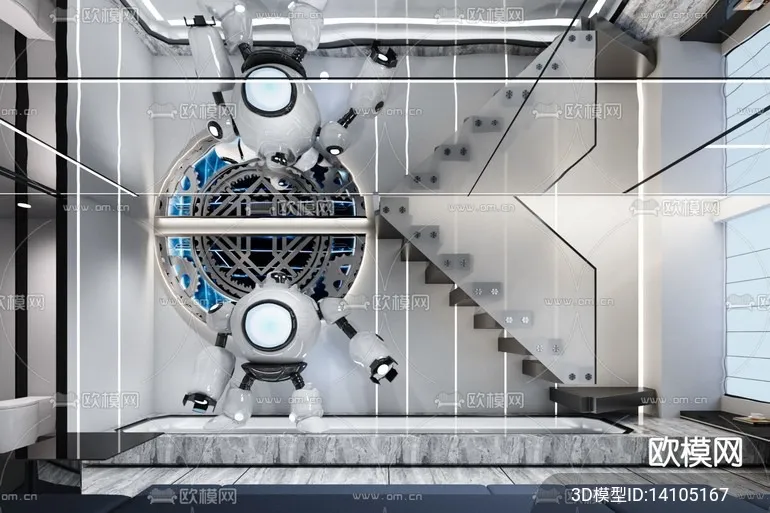 DECORATION - ENTRANCE - VRAY / CORONA - 3D MODEL - 1087