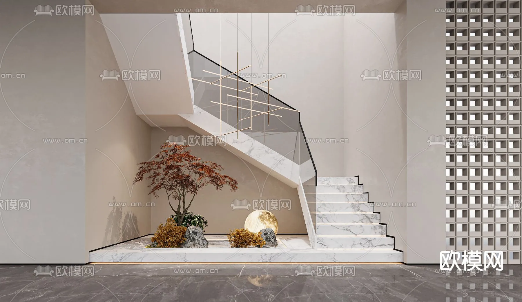 DECORATION - ENTRANCE - VRAY / CORONA - 3D MODEL - 1094