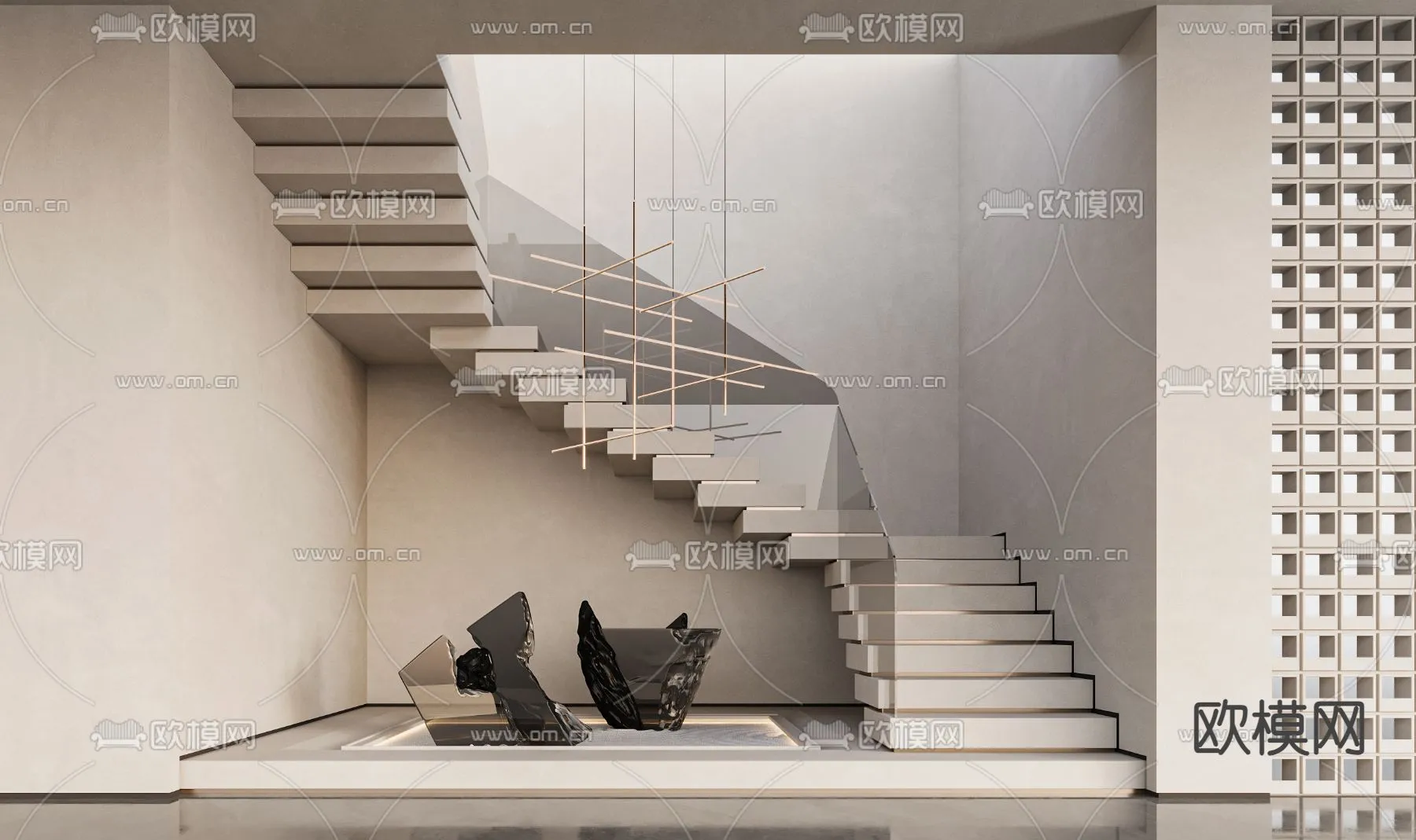 DECORATION - ENTRANCE - VRAY / CORONA - 3D MODEL - 1095