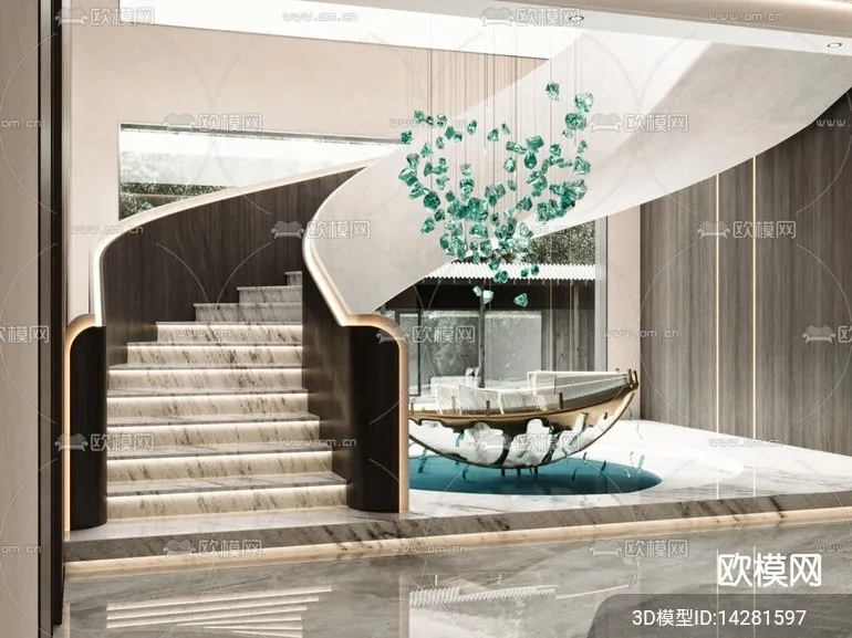 DECORATION - ENTRANCE - VRAY / CORONA - 3D MODEL - 1111