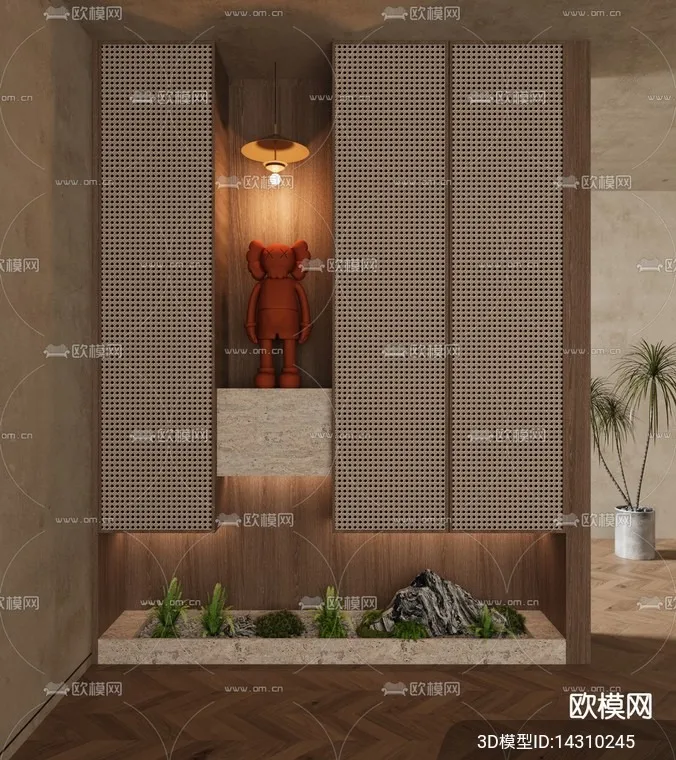 DECORATION - ENTRANCE - VRAY / CORONA - 3D MODEL - 1127