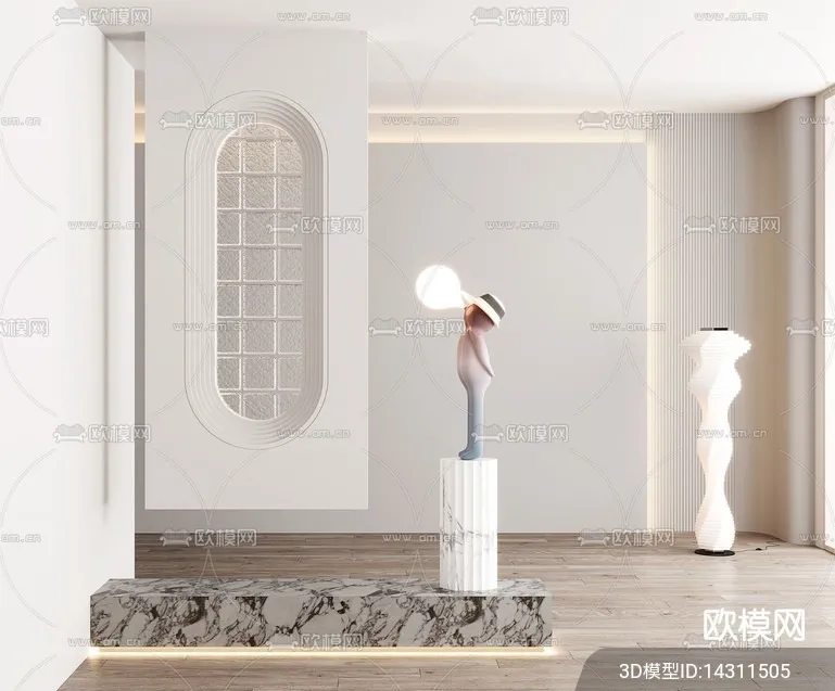 DECORATION - ENTRANCE - VRAY / CORONA - 3D MODEL - 1129