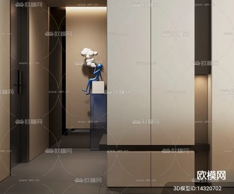 DECORATION - ENTRANCE - VRAY / CORONA - 3D MODEL - 1136