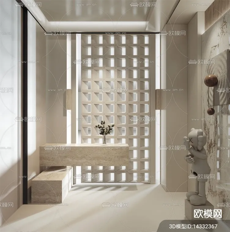 DECORATION - ENTRANCE - VRAY / CORONA - 3D MODEL - 1146