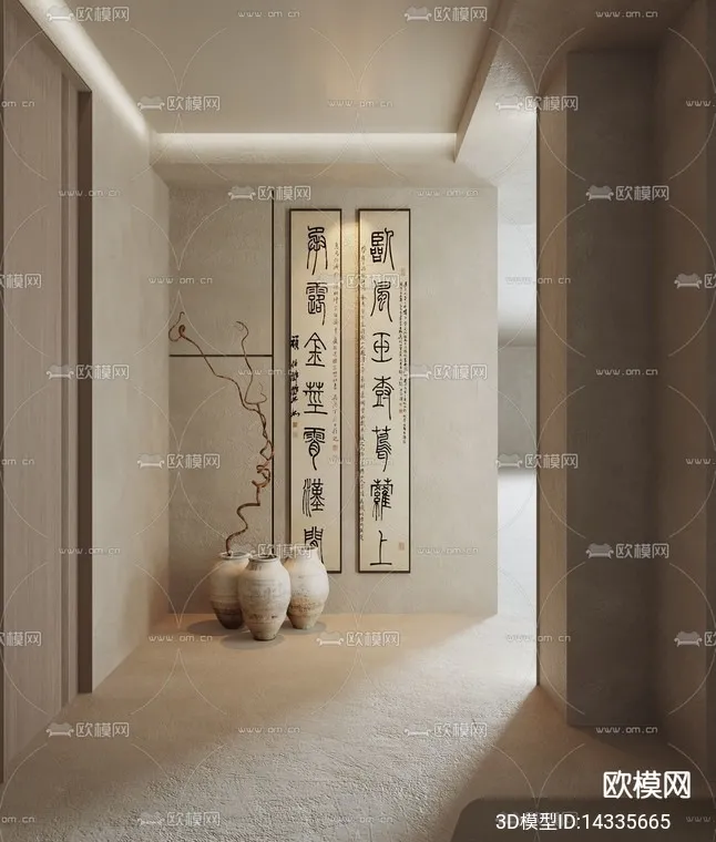 DECORATION - ENTRANCE - VRAY / CORONA - 3D MODEL - 1150