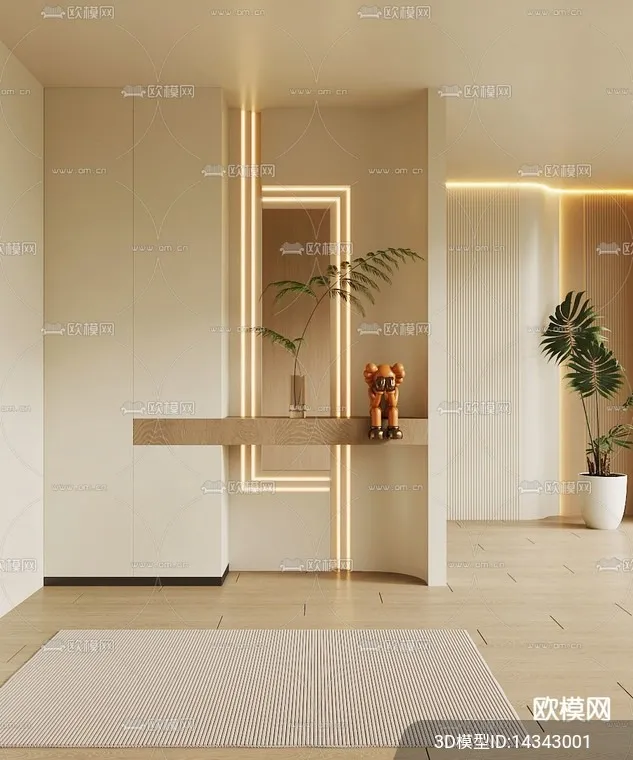 DECORATION - ENTRANCE - VRAY / CORONA - 3D MODEL - 1155