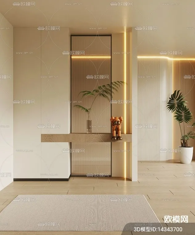 DECORATION - ENTRANCE - VRAY / CORONA - 3D MODEL - 1156