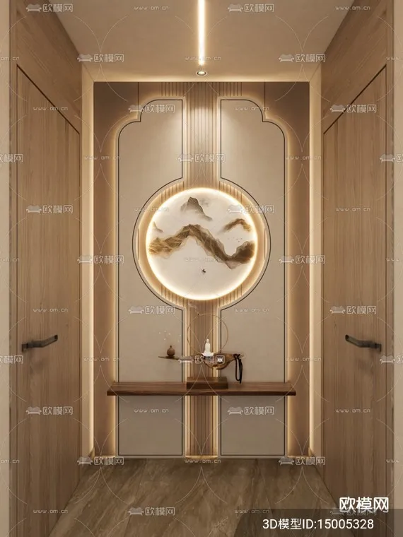 DECORATION - ENTRANCE - VRAY / CORONA - 3D MODEL - 1191