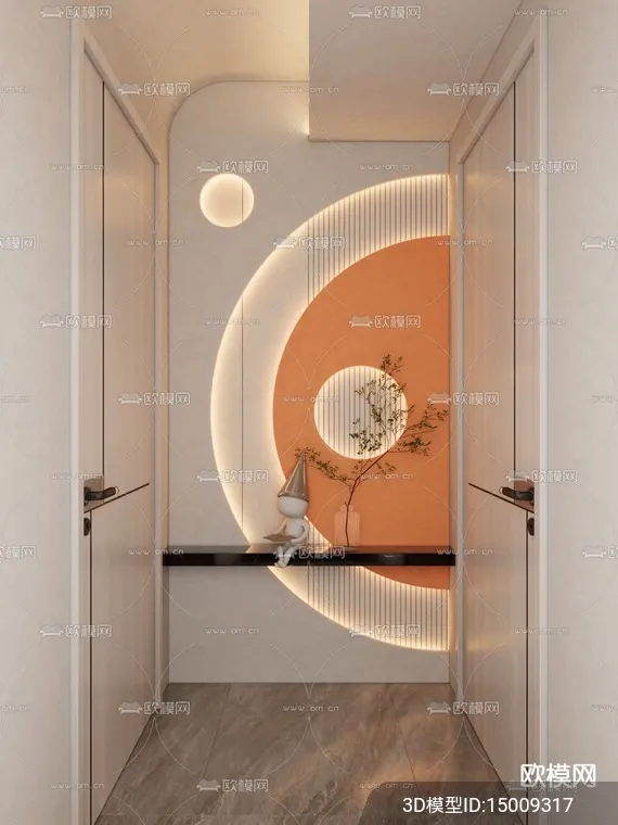 DECORATION - ENTRANCE - VRAY / CORONA - 3D MODEL - 1195