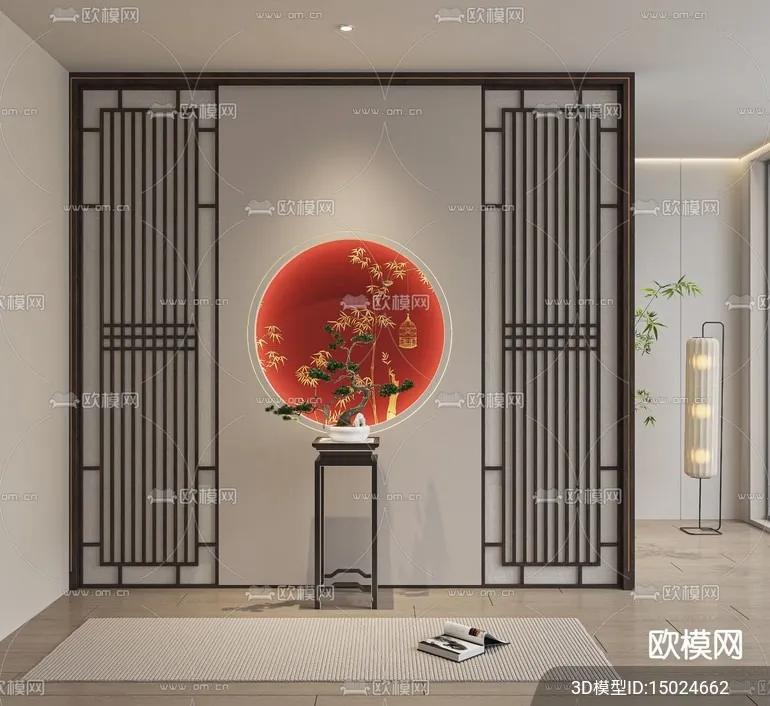 DECORATION - ENTRANCE - VRAY / CORONA - 3D MODEL - 1201
