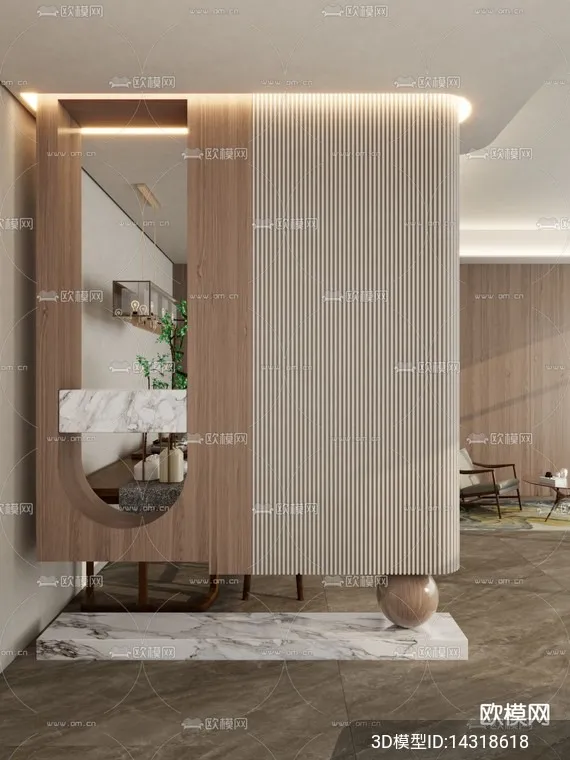 DECORATION - ENTRANCE - VRAY / CORONA - 3D MODEL - 1202