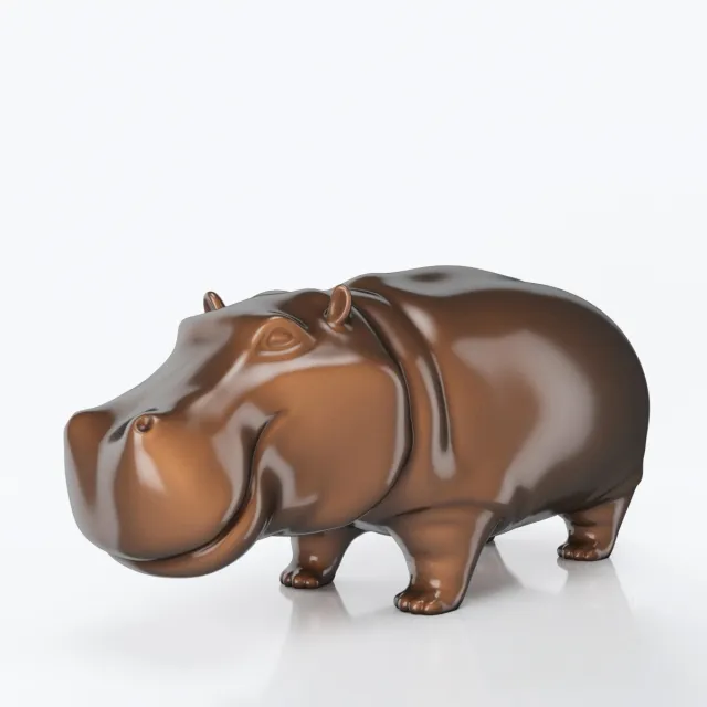 decoration - Figurine Hippo Bongo 3D Model