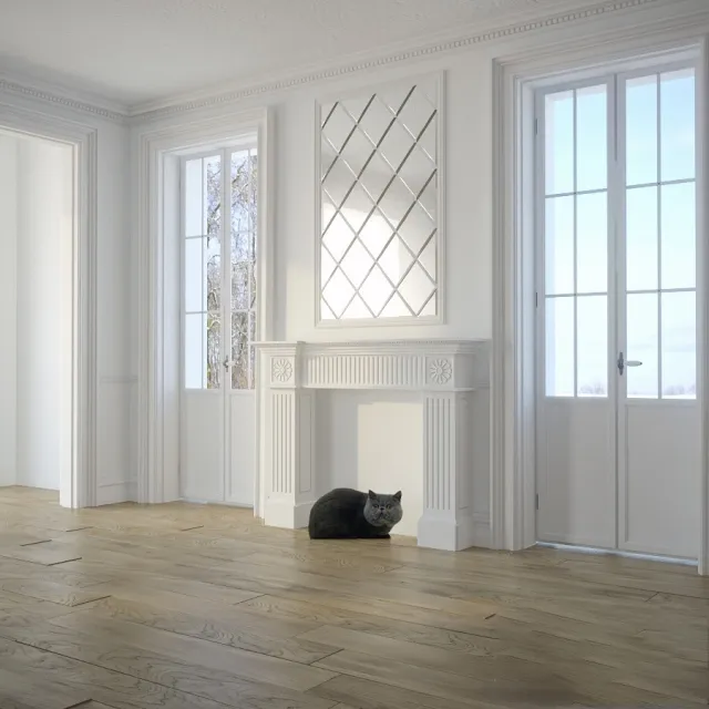 decoration - Fireplace and stucco Harmony 3D Model