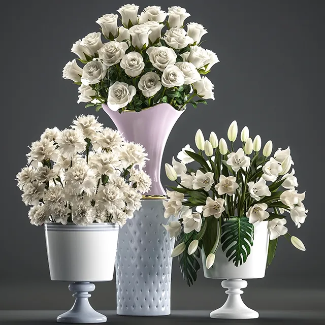 decoration - FLAWERS SET 3D Model