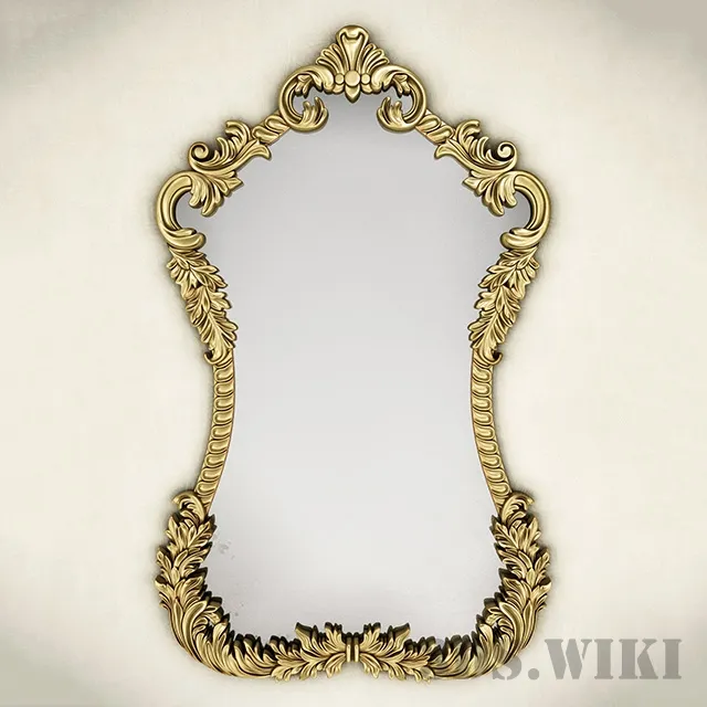 decoration - Floor mirror Art Deco 3D Model