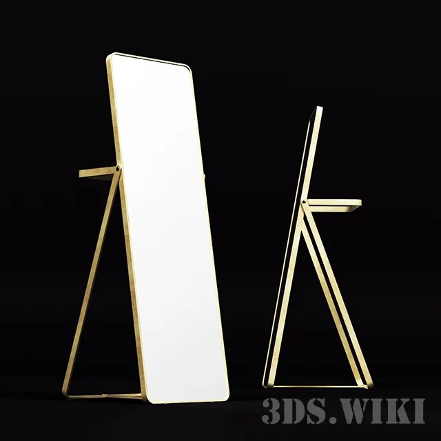 decoration - Floor mirror with stand from IKEA 3D Model