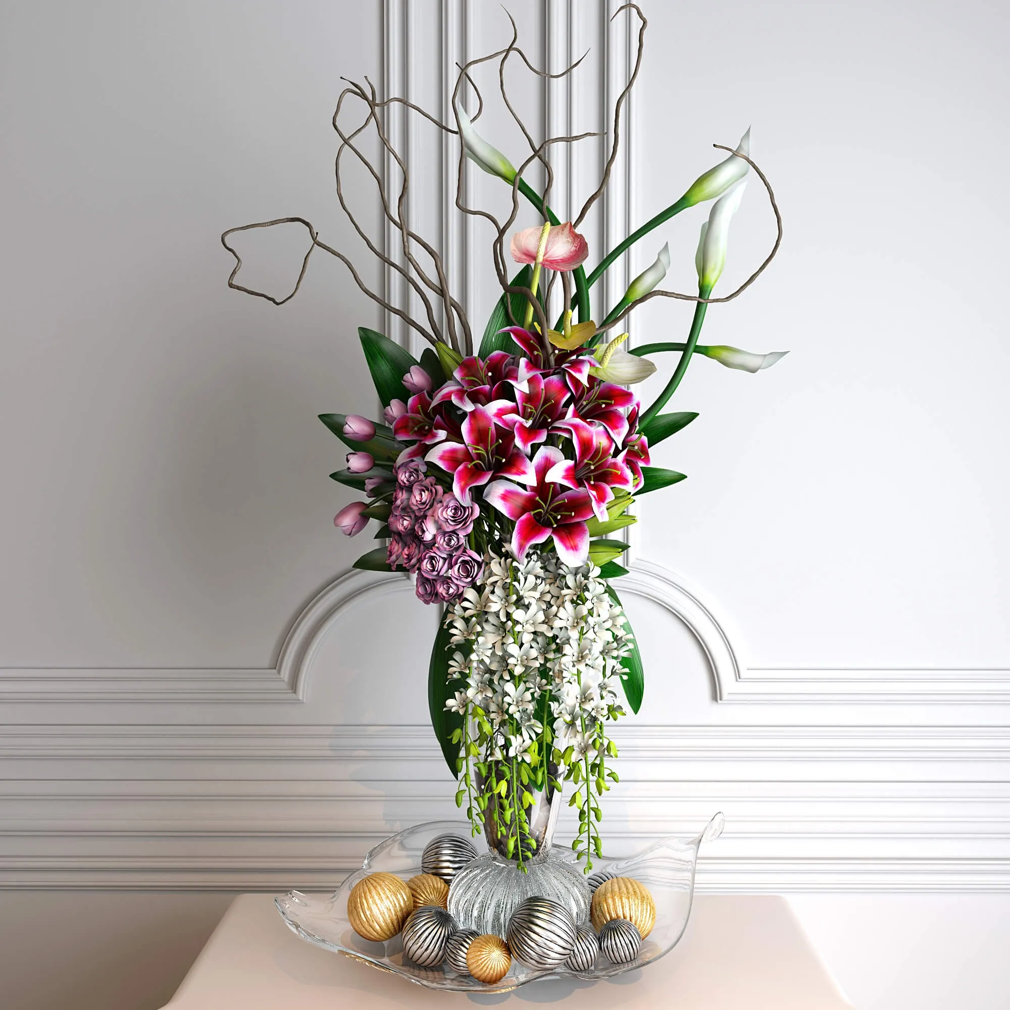 decoration - Flower arrangements 3D Model