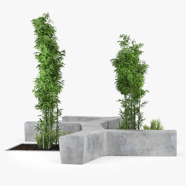 decoration - Flower bamboo 3D Model