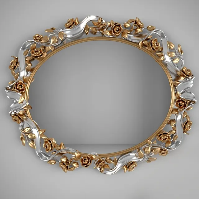 decoration - Flower mirror 3D Model