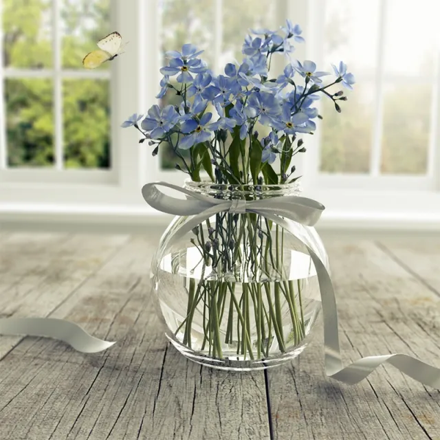 decoration - Flowers and butterfly 3D Model