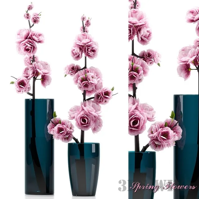decoration - Flowers in vases SPRING FLOWERS 3D Model