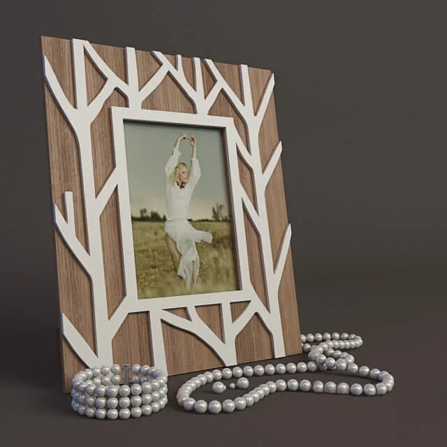 decoration - Foglia Leaf Photo Frame 3D Model