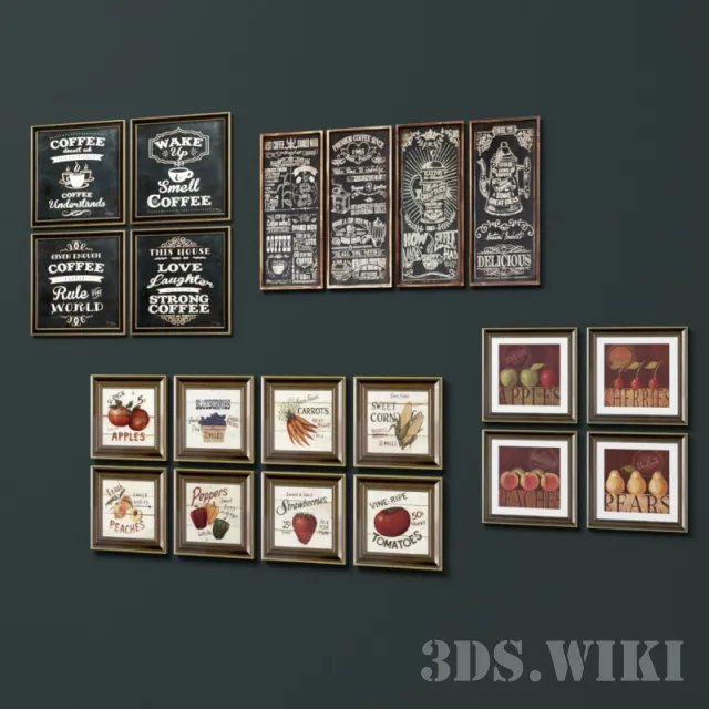 decoration - Framed wall pictures 3D Model