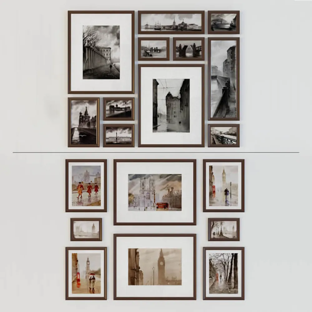 decoration - Frames for book and portraits 3D Model