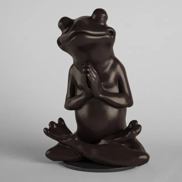 decoration - Frog Yogi 3D Model