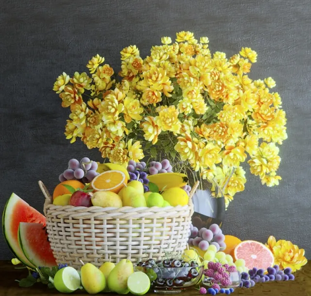 decoration - Fruit Basket 3D Model