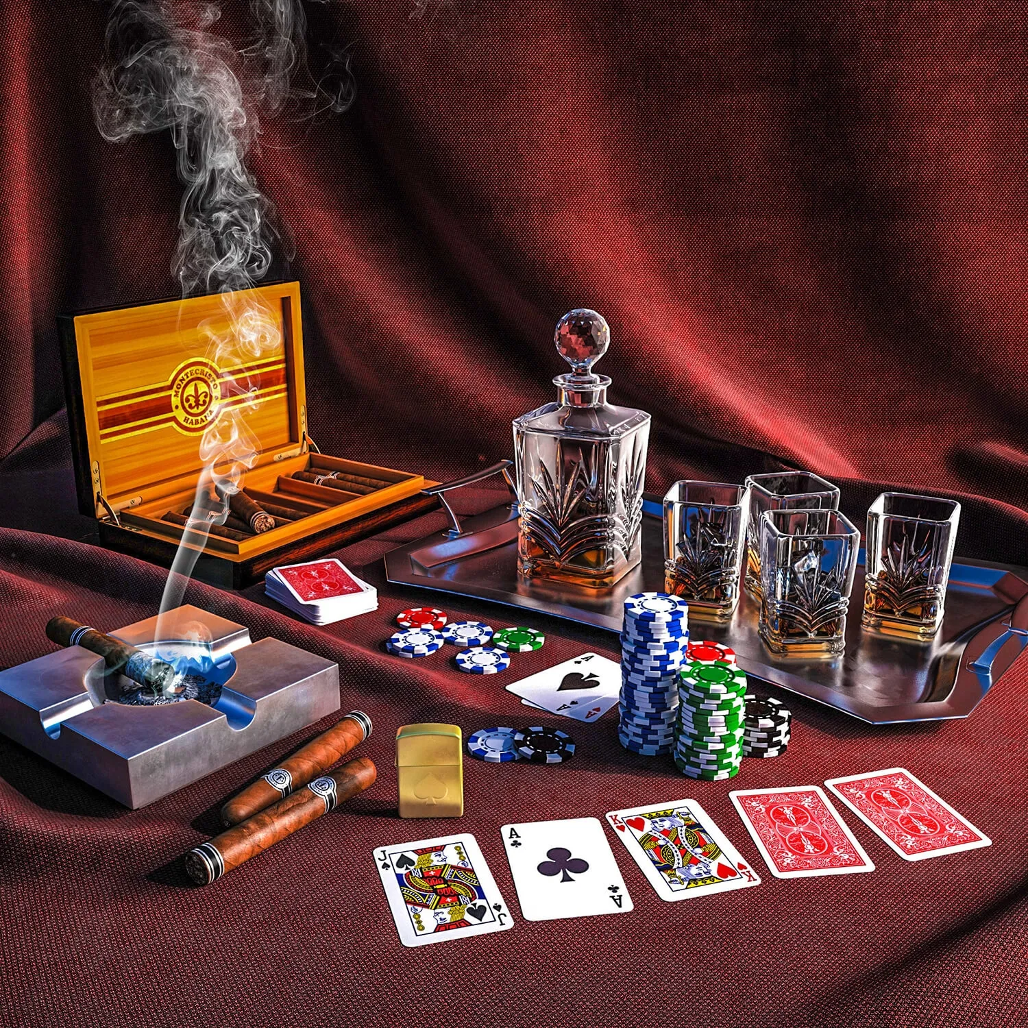 decoration - Gentlemen set 3D Model