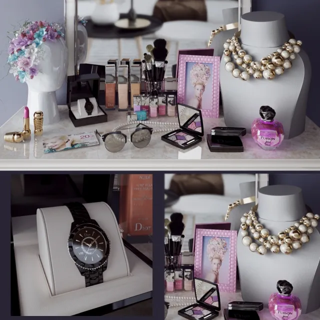 decoration - Glamour  set 3D Model