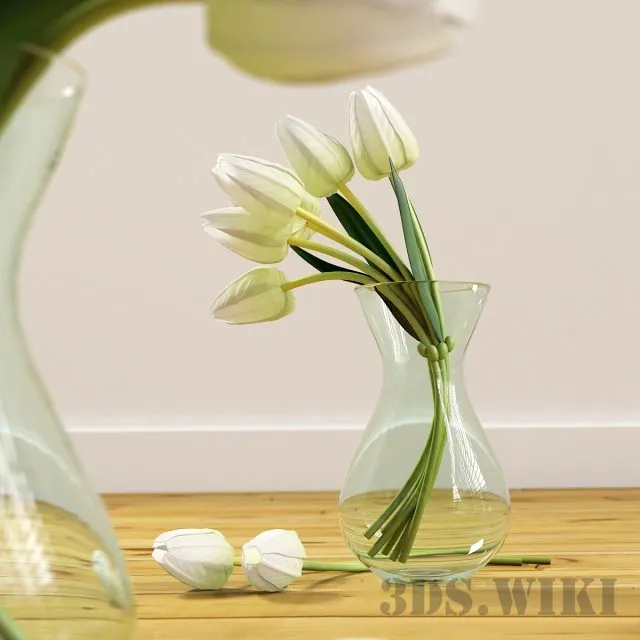 decoration - Glass vase curvy 3D Model