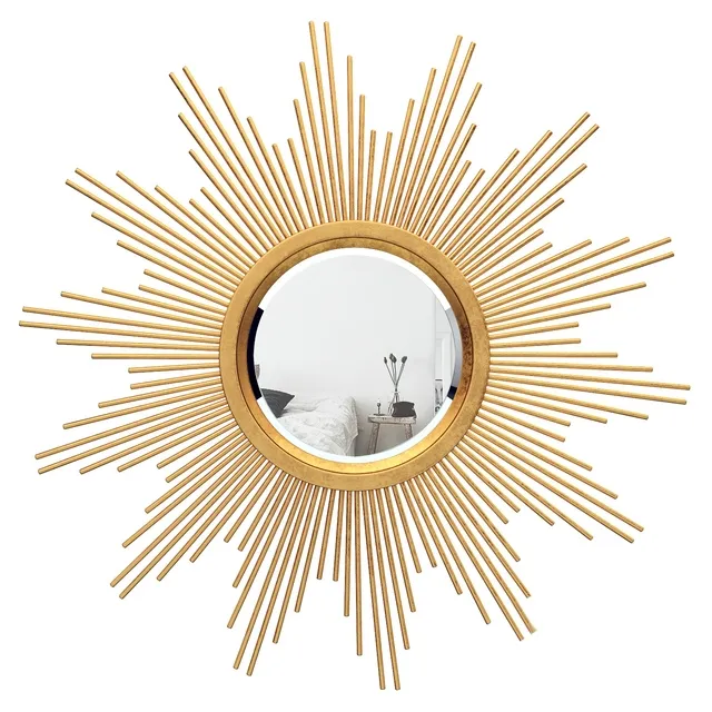 decoration - Glasser metal starburst wall mirror vark 7277 3D Model
